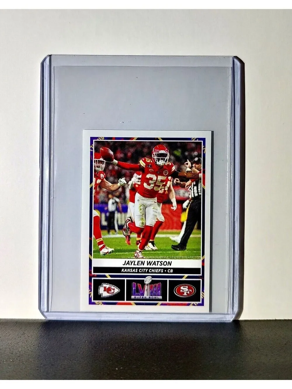 Jaylen Watson 2024 Panini NFL Sticker #34 Super Bowl Kansas City Chiefs